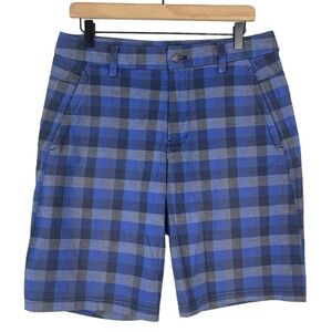 Lululemon Shorts Mens 34 x 10" Kahuna 2.0 Plaid Print Flat Front Performance